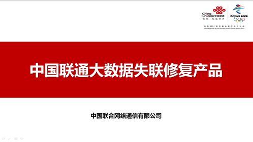 中国联通大数据失联修复产品手册